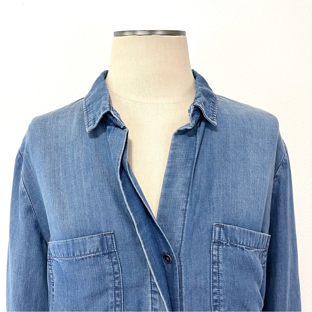 Cloth & Stone- Chambray Split Back Button Down Sh… - image 2